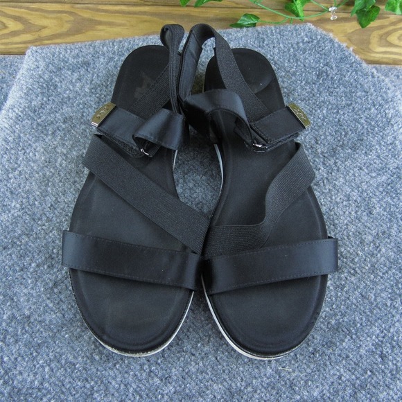 Anne Klein Nolita Women Strappy Sandal Shoes Black Synthetic Size 9.5 Medium - Picture 3 of 9